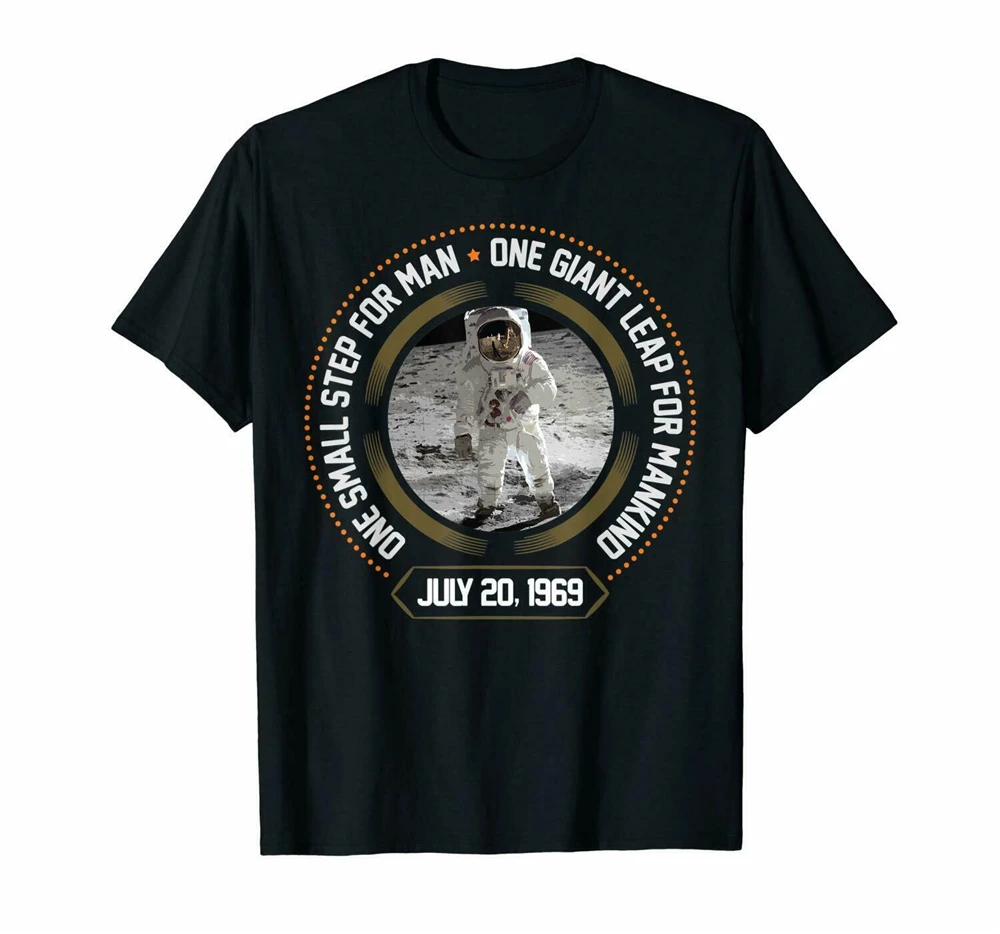 Черная футболка Apollo 11 50Th anniversary Moon Landing 1969-2019 100% хлопок бесплатная доставка топы
