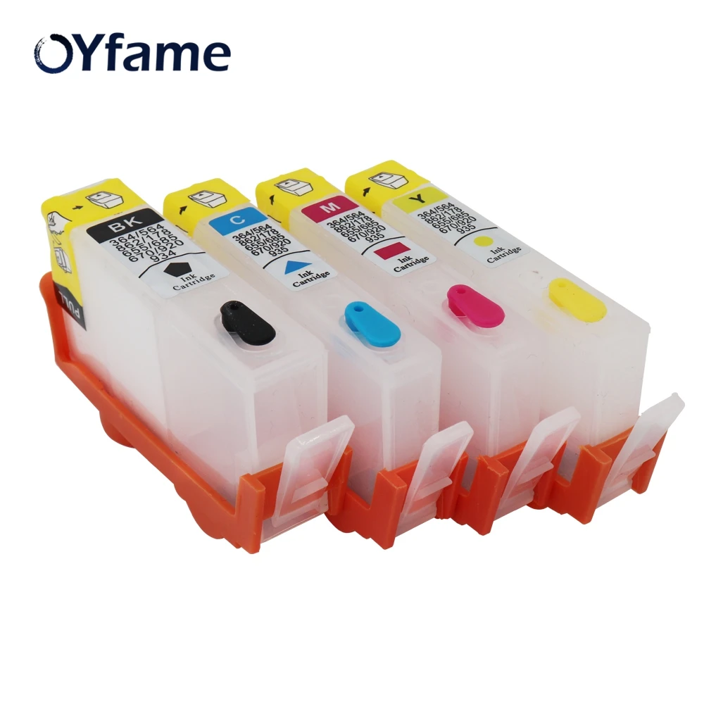 Картридж для HP 364 с постоянным чипом OYfame 4 шт. картридж 364XL B109a B110a B110c B110e B209a 7510|ink
