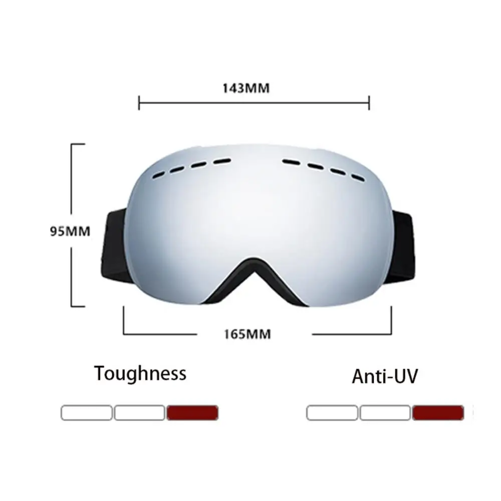 New Double Layers Ski Goggles UV Anti-fog Protection Glasses Skating Skiing Goggles Spherical Lens Snow Snowboard Eyewear