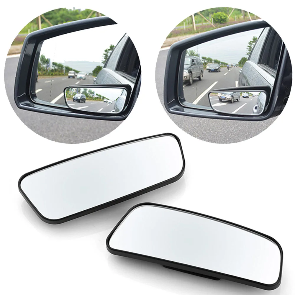 

2Pcs Car Blind Spot Mirror 360 Degree Adjustable Wide Angle Convex Rear View Mirror Car Parking Rearview Mirror round long
