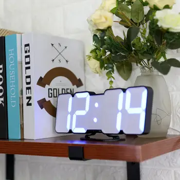 

115 RGB Colors 3D LED Digital Clock Wall Clock Remote Control Temperature Alarm Sound Control Home Decor CE Certification