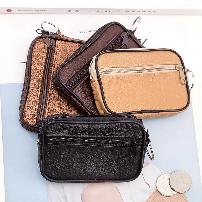 

PVC Purse for Changes Bag Fashion Wallet PU Key Bag Zip Card Package Short Wallet Coin Bag Mixed Batch