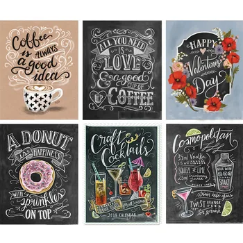 

DIY Painting By Numbers Blackboard Text Kit Oil Coloring By Numbers 40x50cm Wall Art Canvas Paintings Home Decoration Gift