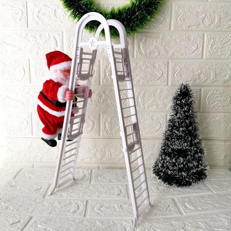 Прекрасная Рождественская электрическая лестница для скалолазания, игрушки Санта-Клауса, Рождественская кукла, двойная дорожка, лестница для скалолазания, игрушки, подарок для детей