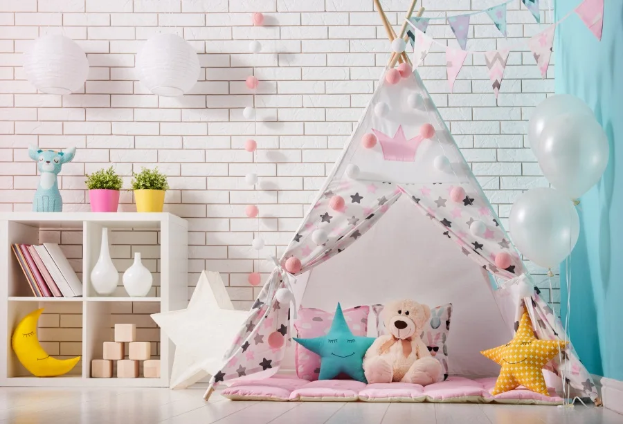 NBK04399 Laeacco серый шик на стену Wigwam Детские игрушки подушка вечерние Портретные комнаты фото фон фотографические фоны для фотостудии - Цвет: NBK04399