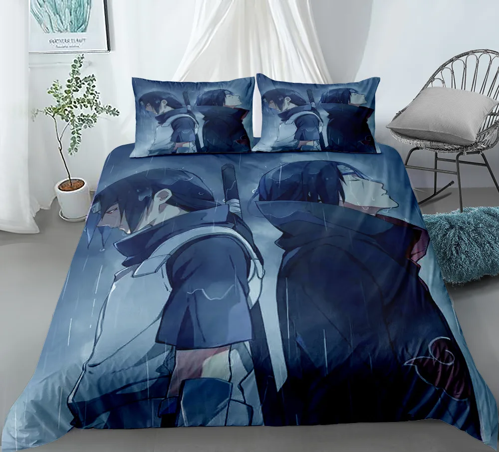 Parure De Lit Sasuke Et Itachi Sous La Pluie Ma Parure
