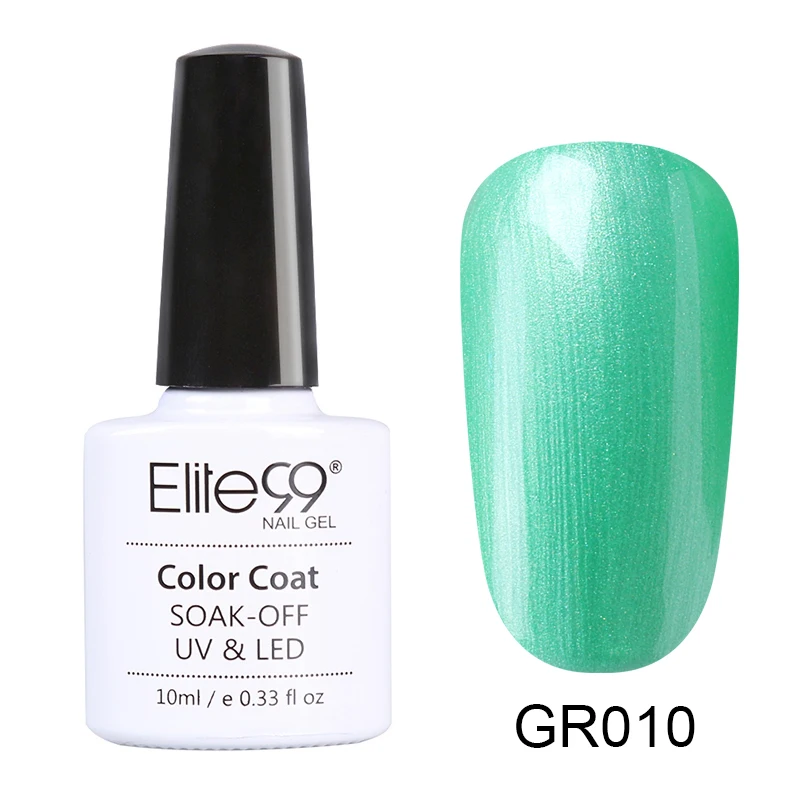 GR010 Elite99 10ml Avocado Gel Nail Polish Vernis Semi Permanant UV Nail Gel Primer Soak Off Nail Art Gel Varnish Gelpolish Manicure - Цвет: GR010