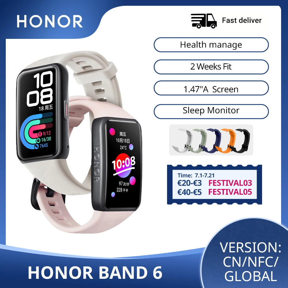 Honor Band 6 Global Version NFC Original Smart Watch1.47