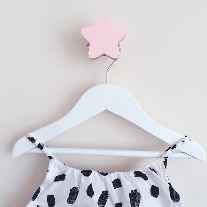 Nordic Girls Coat Rack Wooden Wall Decorative Hooks Children Nursery Room Decor Bow Flamingo Swan Shaped Hanger Home Organizer 2