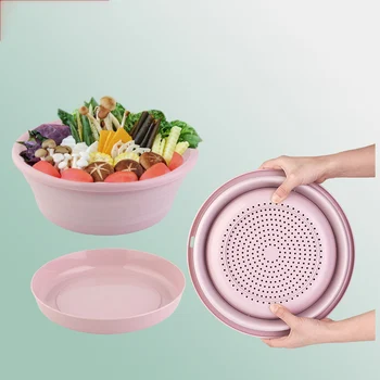 

Multifunction Folding basin Portable Collapsible Fruit tray Vegetable Fruit Basin Creative High quality Home Washing Tools