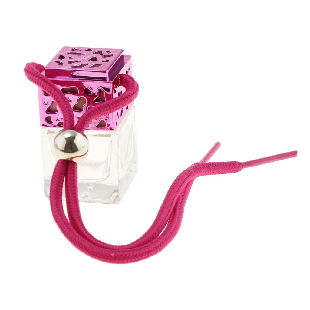 1 Pcs 5.5ml Car Perfume Bottle Hanging Car Air Freshener Fragrance Bottle Rose Red