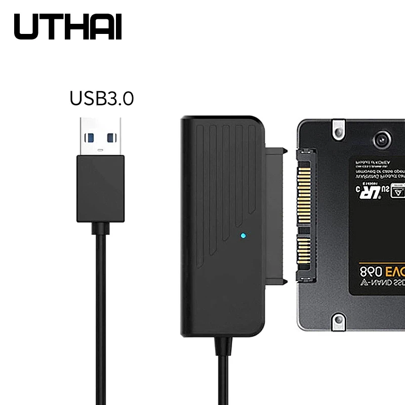 UTHAI T35 HDD Adapter HD External USB 3.0/Type-C to SATA3 Converter Cable 2.5" SATA HDD SSD 5Gbps JMS578 Chip hard drive adapter ssd adapter