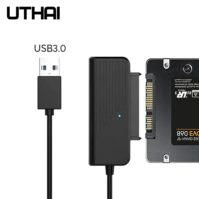 UTHAI T35 HDD Adapter of SSD USB3.0 Type-C to SATA3 Converter Cable For 2.5 Inch SATA Hard Drive Disk SSD 5Gbps JMS578 Chip