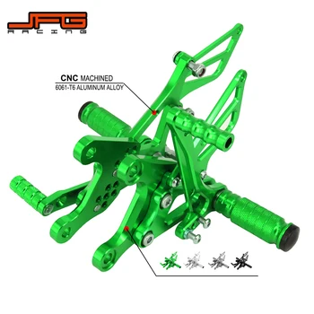 

Motorcycle Aluminum CNC Adjustable Footpegs Foot Pegs Pedals Rest Rearset For KAWASAKI Ninja ZX6R ZX-6R 2005 2006 2007 2008