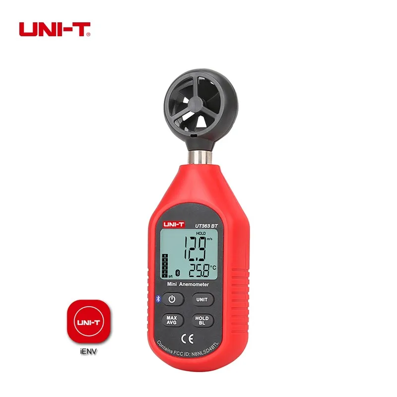 UNI-T ручной Анемометр цифровой измеритель скорости ветра 0 ~ 30 м/с ЖК-дисплеем |