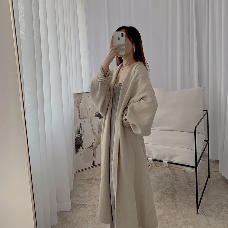 2020 Plus Size Long Women Faux Wool Sweater Autumn