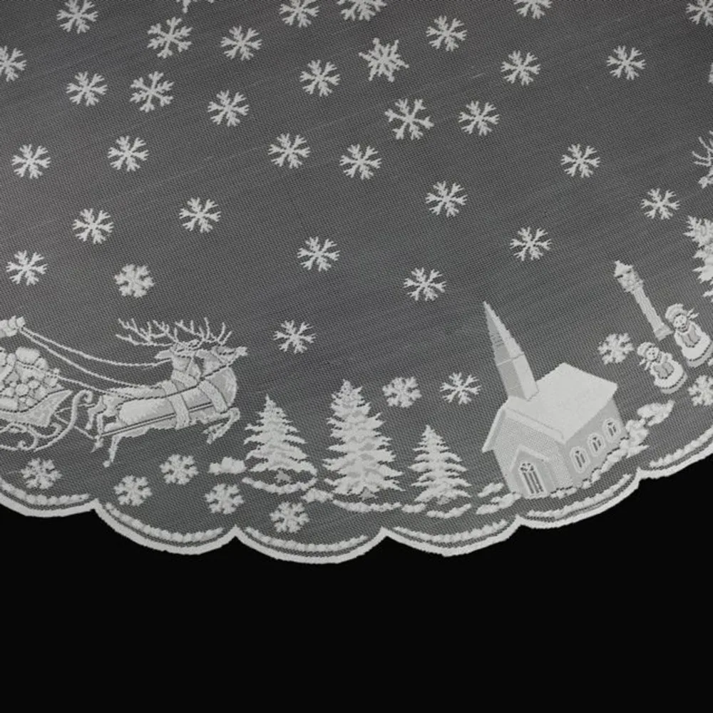 1 шт. круглая/прямоугольная белая кружевная столовая скатерть домашний текстиль для гостиницы на Рождество свадебное мероприятие отель Decora