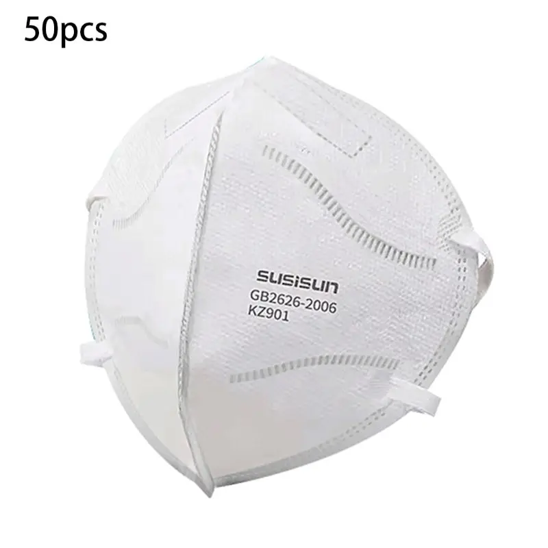 

50Pcs Dustproof Face Mask Disposable Anti Pollution Filter Earloop Respirator 517D