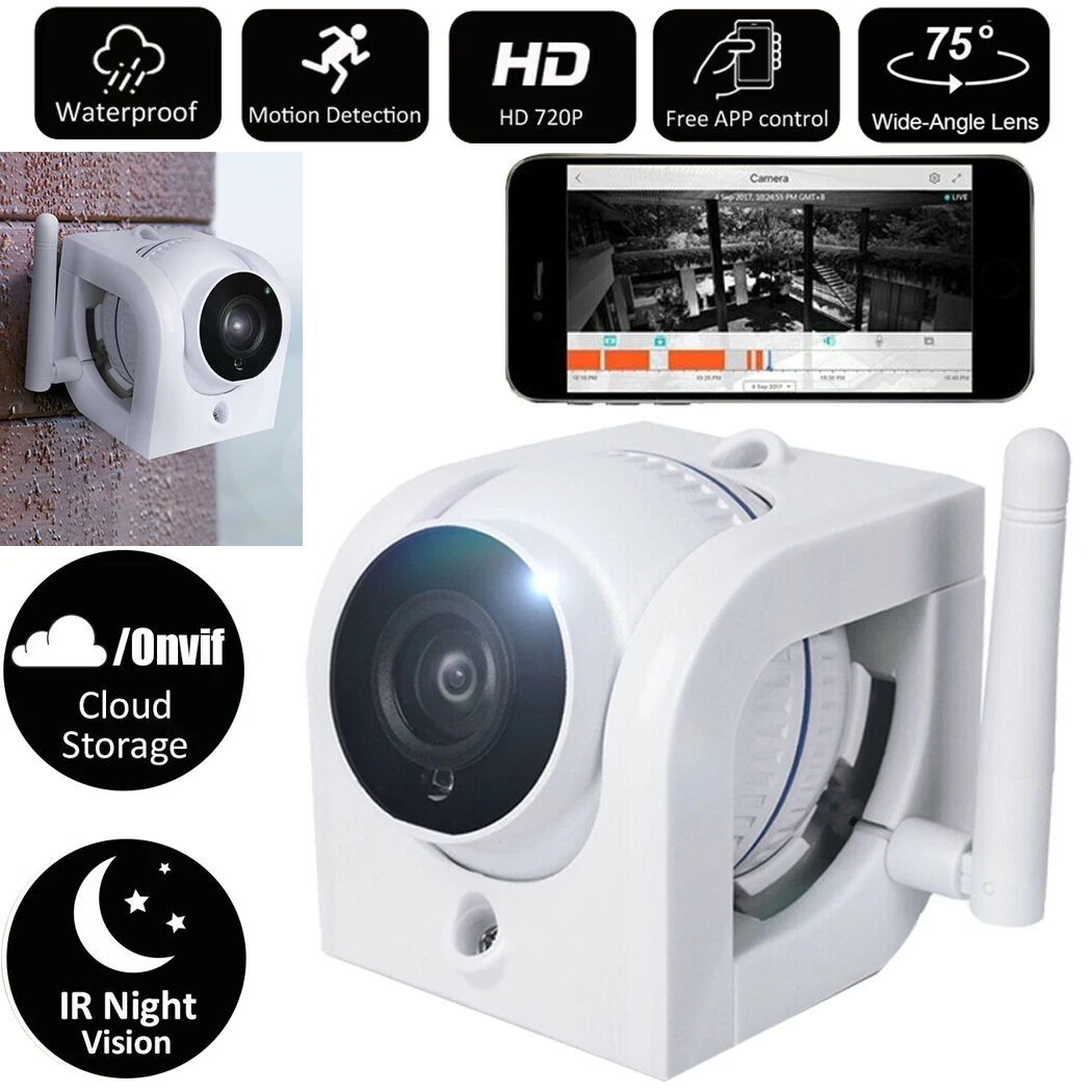

Waterproof IP Camera Intelligent Motion Detection Wireless WiFi IP Camera Outdoor Cameras Night Vision Home Security 3.6 Mm Lens
