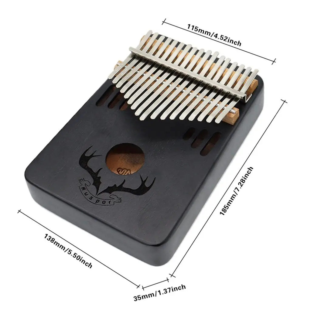 Portable Mahogany 17-Key Kalimba Finger Thumb Piano for Music Lover Party Musical Instruments Percussion Instruments