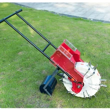 Двойная коробка ручной толкающее колесо тип арахисовая соя кукуруза, овощ точность разбрасывателя удобрений для посева семян сеялка для внесения удобрений, ящик для комнатных растений