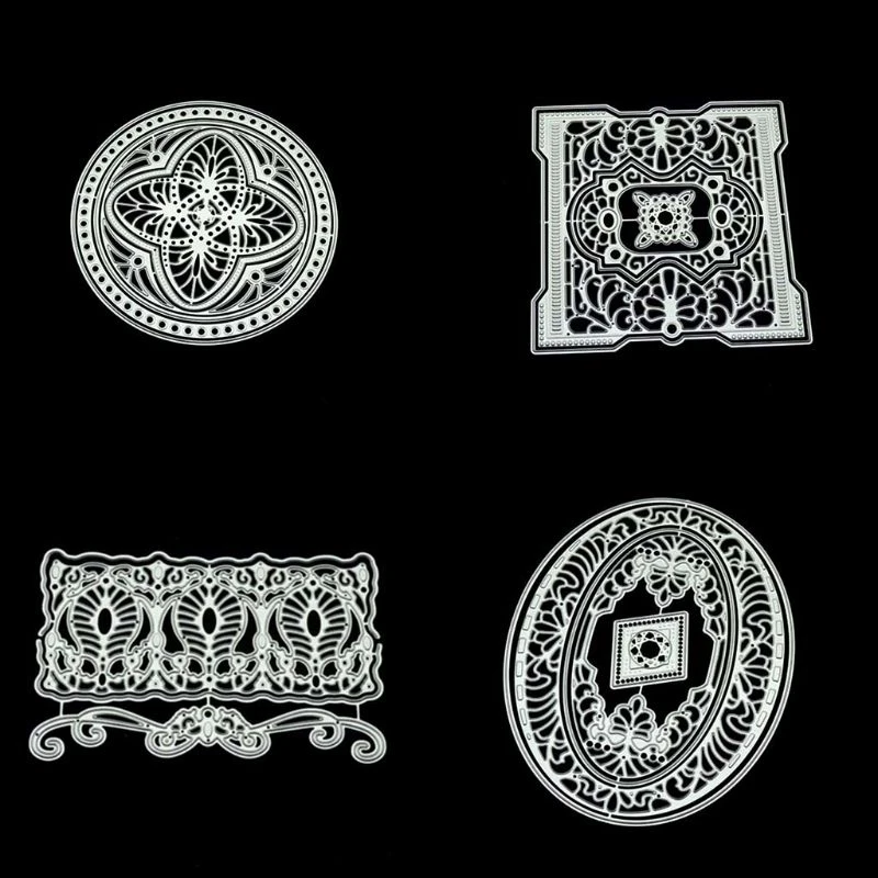 Прямая поставка 4 шт. Набор DIY Вырубные штампы поздравительная открытка Кружева Тиснение Трафарет Шаблон для скрапбукинга тиснение бумажные открытки Декор