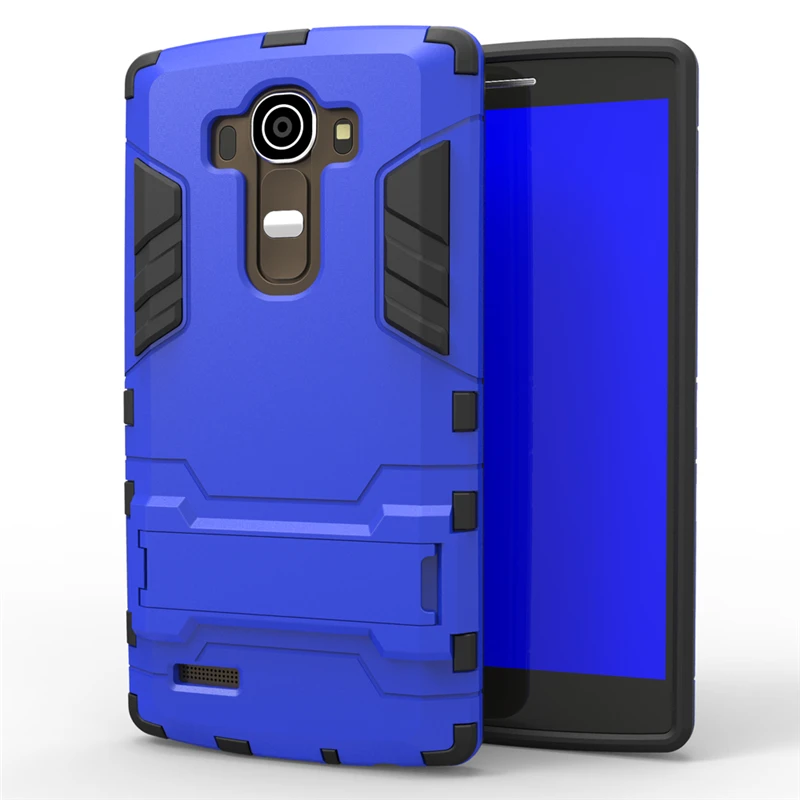Blue Yuhashi противоударный жесткий чехол-подставка для LG G4, защитный чехол-накладка для телефона, чехол-бампер для LG G4 - Цвет: Blue