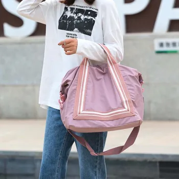 

2020 New Short Waterproof Bag Wet and Dry Separation Navy Style Luggage Woman bag Gym