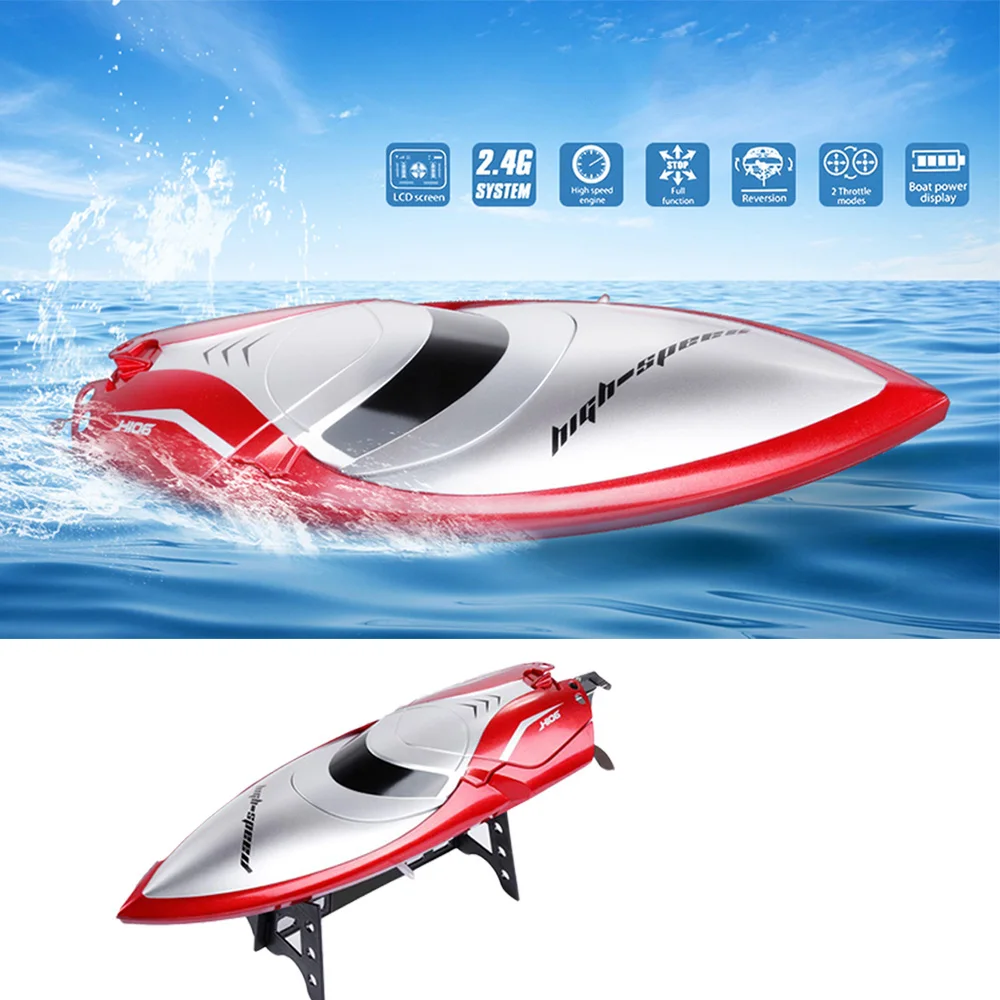 

Remote Control Boat Toy Kids RC Boat 2.4GHz High Speed RC Boat Electric Racing Boat with Batteries Model Ship Toy RC Submarine
