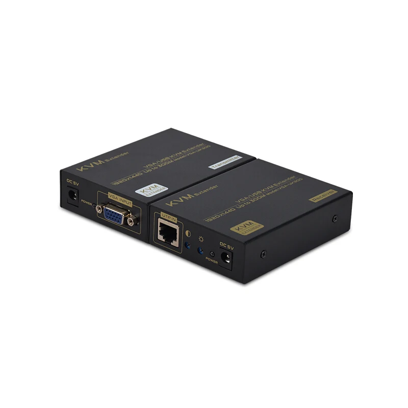 VGA KVM удлинитель USB мышь и клавиатура+ усилитель сигнала VGA Расширение 100 метров через сетевой кабель