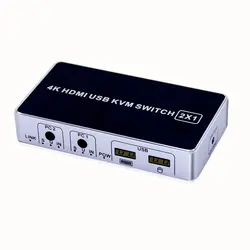 HDMI 2 в 1 выход 2 порта KVM переключатель USB мышь и клавиатура синхронизатор KVM 4K компьютер 2X1 конвертер