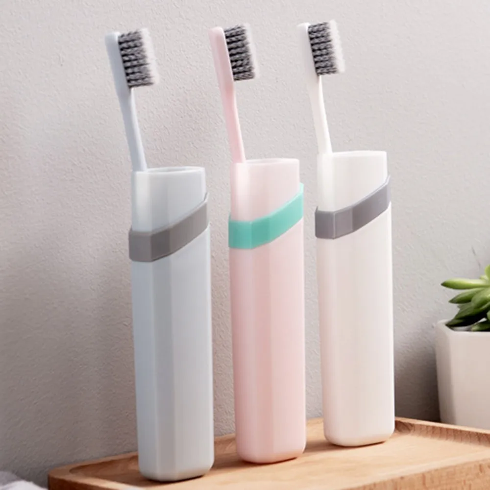 

Portable Toothbrush Case Travel Hiking Camping Protect Storage Box with Toothbrush Toothpaste Organizer Toothbrush Holder