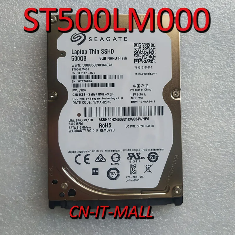 Тонкий ноутбук Seagate ST500LM000 500 Гб 5400 об/мин 64 Мб кэш-памяти SATA 6 0 5 дюймов SSHD |