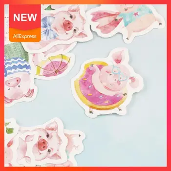 

46pcs/set Lovely Pink Pig Character Decorative Stickers Decoration Journal Gift Papelaria Diary Bullet Stationery Children C1U3