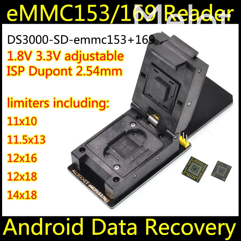 ALLSOCKET eMMC153/169-SD адаптер FBGA153 BGA169 для samsung Toshiba kingston Skhynix sandisk NAND Flash карта памяти EMMC Программирование