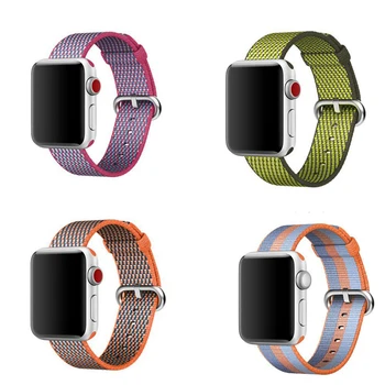 

Woven Sport loop strap for Apple Watch nylon band 38mm 42mm 40mm 44mm Bracelet For iwatch wristband series 5/4/3/2/1