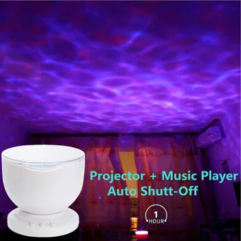 

LED Night Light Sky Remote Control Ocean Wave Projector Novelty Kids Baby Lamp Music Player Relaxing Lamp Romantic
