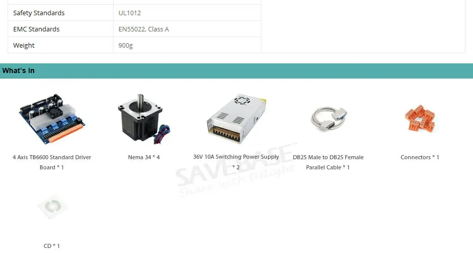 ENGMATE 4 шаговый двигатель TB6600 драйвер HB Nema34 637oz-in Мотор 36В Тормозной Блок питания для "сделай сам"