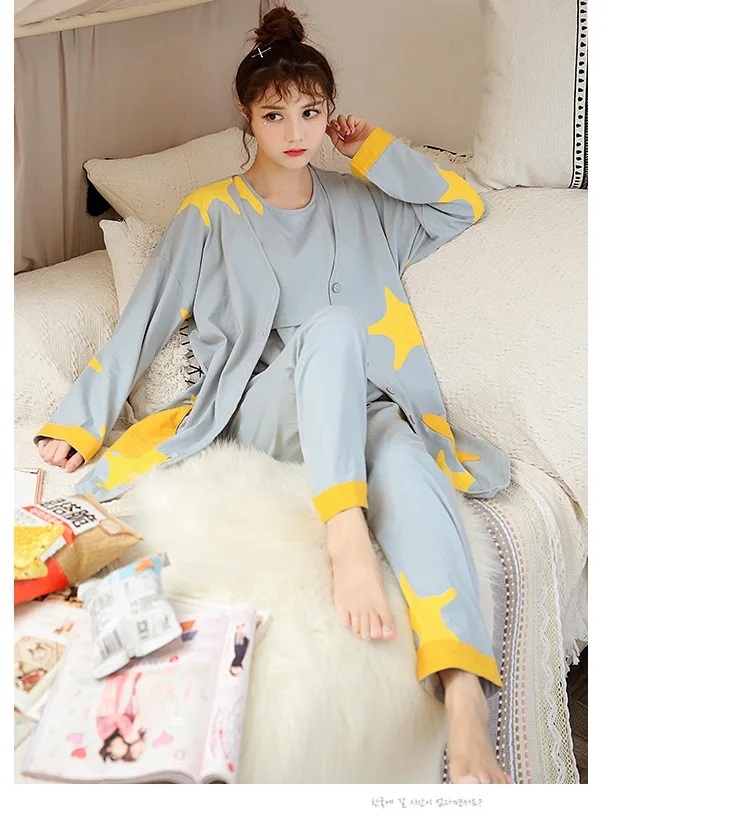 Plus Size RN-9 Pregnant Pajamas Cotton Autumn Women Nursing Sleepwear Winter Maternity Clothing Casual Pyjama 100kg 3XL 4XL