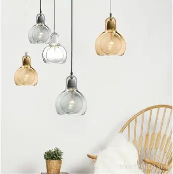 

Modern Glass Lustre Pendant Lights Led Nordic Hanglamp Gourd for Living Room Decor Home Lighting Luminaire Suspendu Lustres