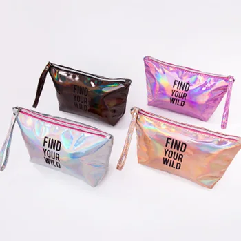 

Holographic Makeup Bag Cosmetic Shiny Pouch Portable Waterproof Cosmetic Toiletry Bags Best Sale-WT