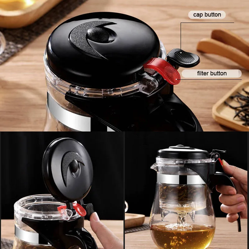 Heat Resistant Chinese Tea Set Glass kung fu Teapot Sadoun.com