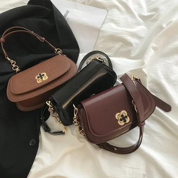 

Stone Pattern Small PU Leather Crossbody Bags for Women 2020 Chain Designer Shoulder Handbags Women's Trend Vintage Hand Bags