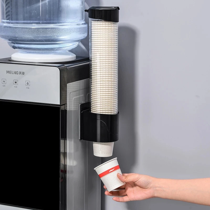 New Dispenser Automatically Drop Cup Remover Disposable Cup Paper Water Dispenser Holder Storage Rack Cups Containe
