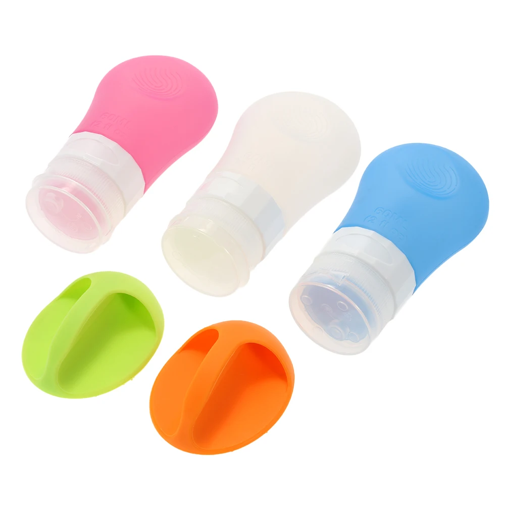 

60ML Travel Cosmetic Bottle Toiletry Containers Set Outdoor Tool Leak Poof Approved Silicone Lotion Shampoo Toiletries Container