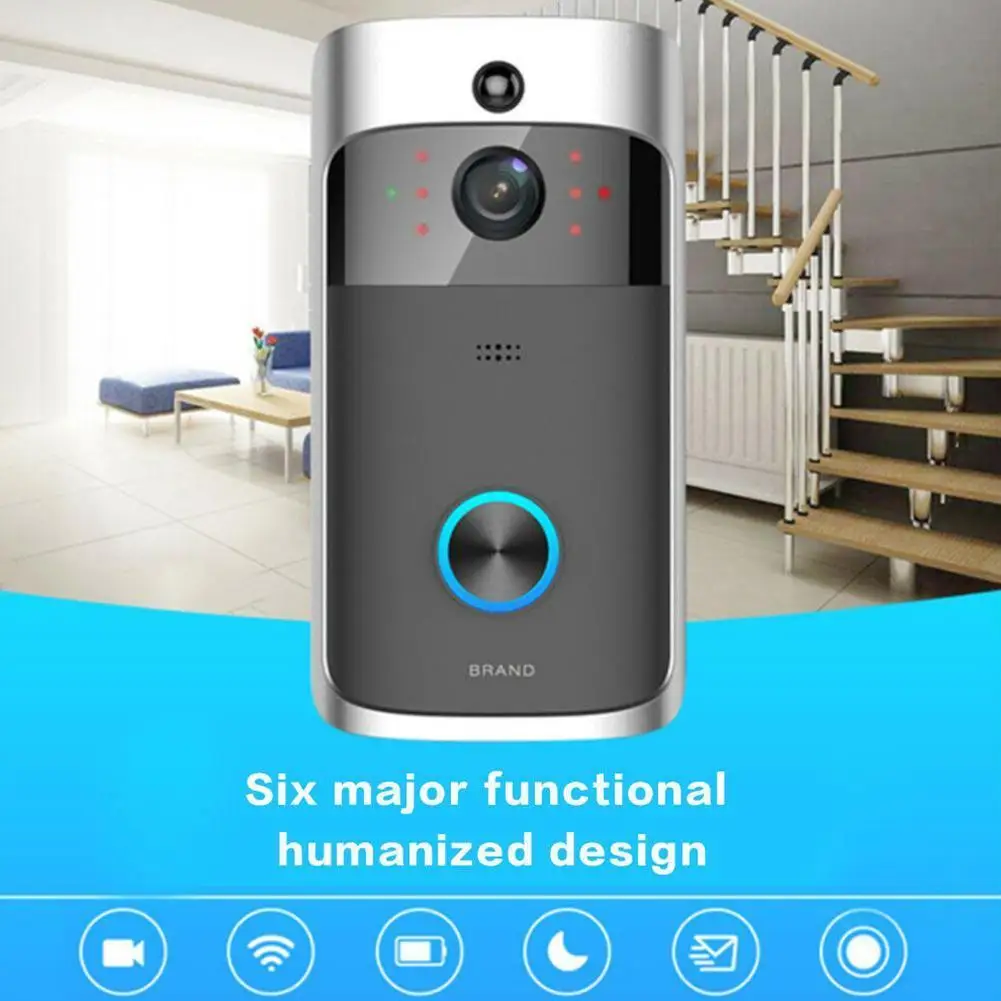 

Home WiFi Smart Video Doorbell M7 Low Power Remote 1080P IR Voice Security Wireless Intercom Camera Alarm For Apartments J1O1