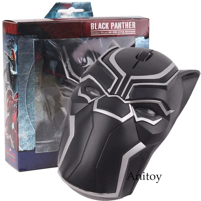 Marvel Comics Marvel игрушки пантера муравей человек Муравей Bluetooth беспроводная мышь Оригинальная фигурка светодиодное освещение 4*12 см - Цвет: Panther