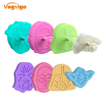 

VOGVIGO 4pcs Character Plunger Cutter Decor Fondant Cake Cookie Mold Tool For Star Wars New Arrival
