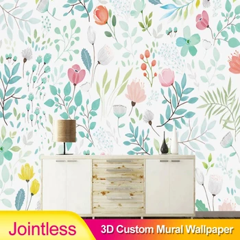 

Jointless Custom Photo 3D Mural Wallpaper for Walls Nordic Hand-painted European Floral TV Background Bedroom Wall Paper Decor