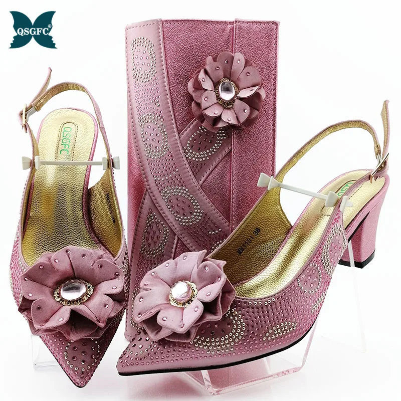 Комплект из туфель и сумочки; комплект из туфель и сумочки в итальянском стиле; женские вечерние туфли и сумочка высокого качества